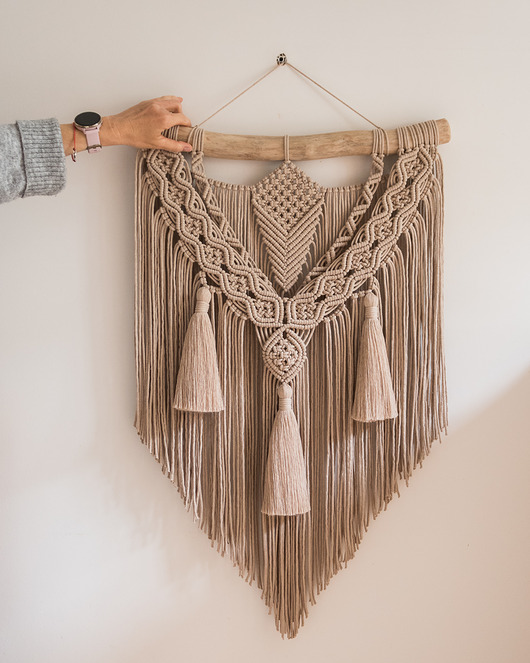 makramy Makrama Inana piaskowa