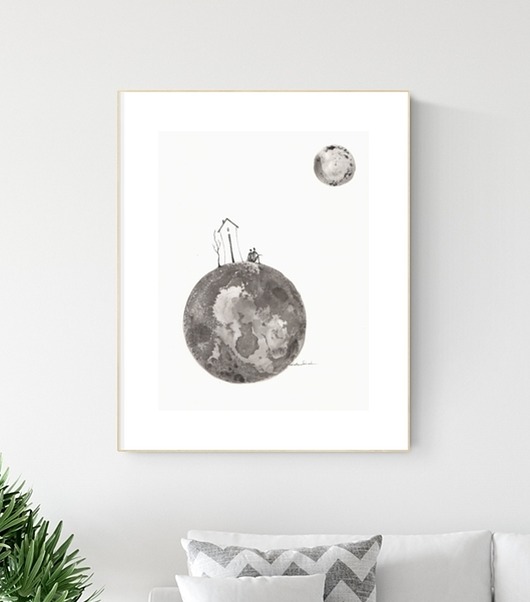 grafika 30X40 cm wykonana ręcznie MiniMalArt
