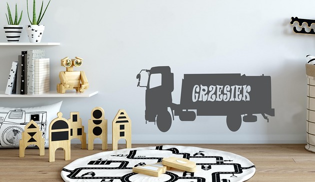 naklejki ścienne do pokoju dziecka Naklejki na ścianę Ciężarówka Tir