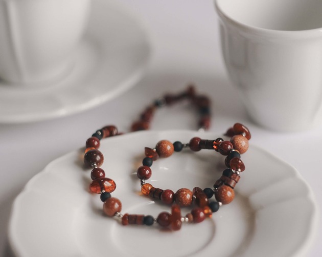 chokery Naszyjnik koralikowy "Rooibos"