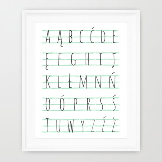 ALFABET polski do pokoju dziecięcego - A3 wejustlikeprints