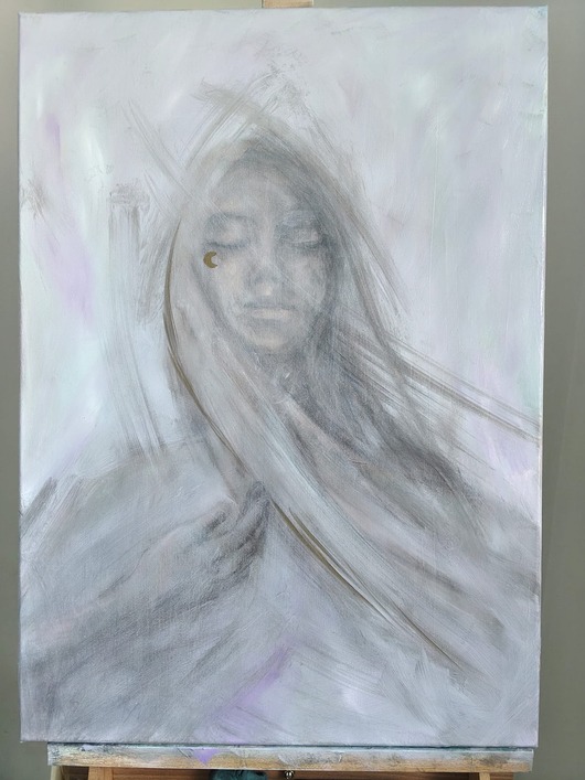 obrazy Obraz Twoje światło , olej, akryl na płótnie