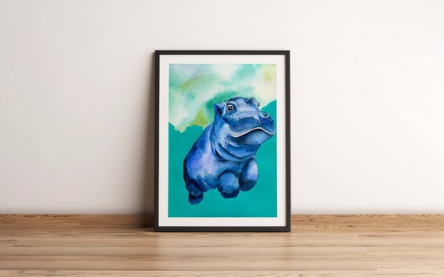 plakaty Plakat "Hipopotam"