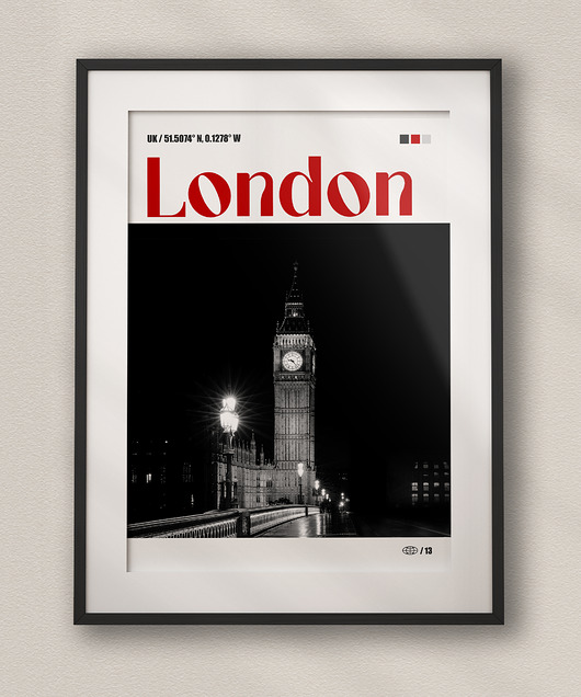 plakaty Minimalistyczny plakat Londyn UK - Do salonu, sypialni, biura