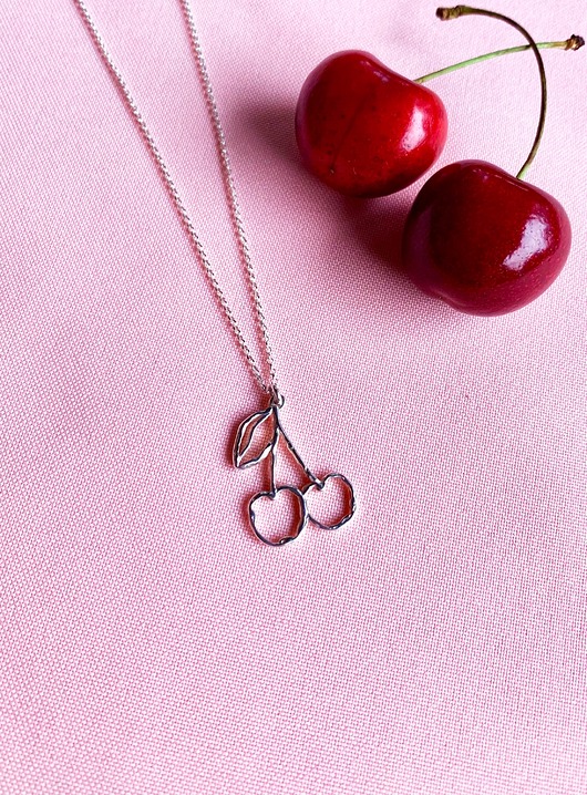 srebrne naszyjniki OSTATNIE SZTUKI- Cherry- Naszyjnik- Wiśnie- Strawberries & Cherries