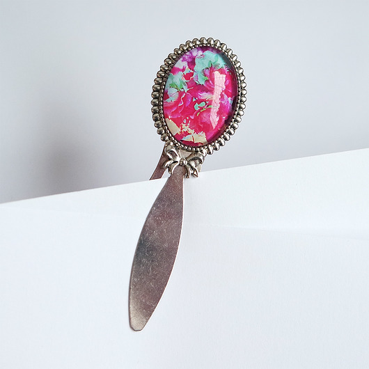 zakładki do książek Zakładka do książki - Amarantowe róże