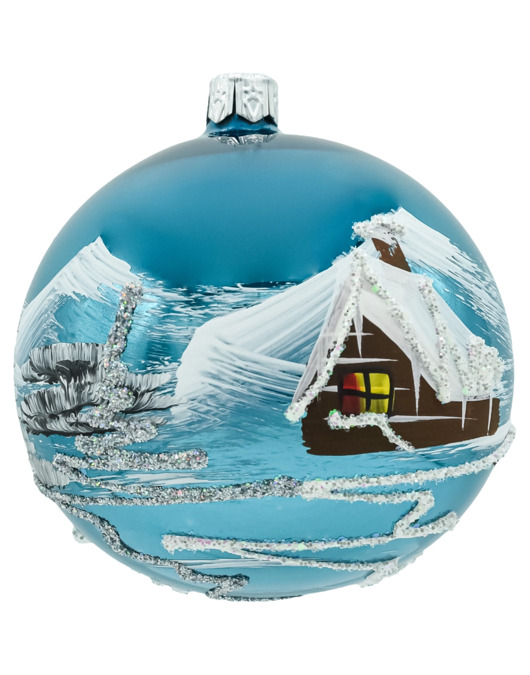 bombki Bombka okrągła Zimowa Kraina: błękitna