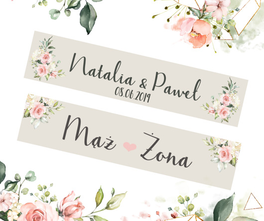 Tablica Rejestracyjna Rose  IVORY I BARVNA