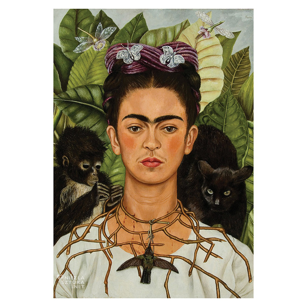 kartki okolicznościowe - wydruki Kartka Premium - Frida Kahlo "Autoportret"