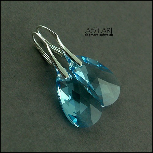 kryształ SWAROVSKI I SREBRO - AQUA Astari