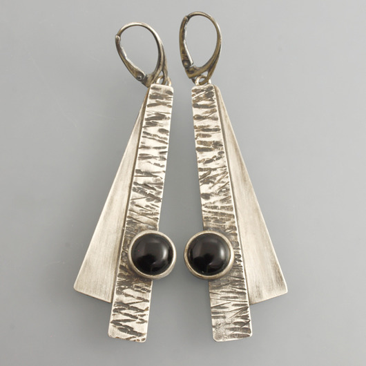 kolczyki z kamieniami Kolczyki onyks