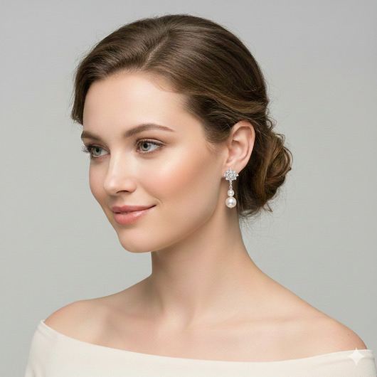 kolczyki srebrne Kolczyki białe perły naturalne na sztyftach srebro 925