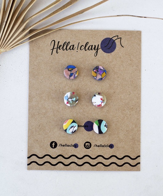 Minikolczyki 3pack Hellaclay
