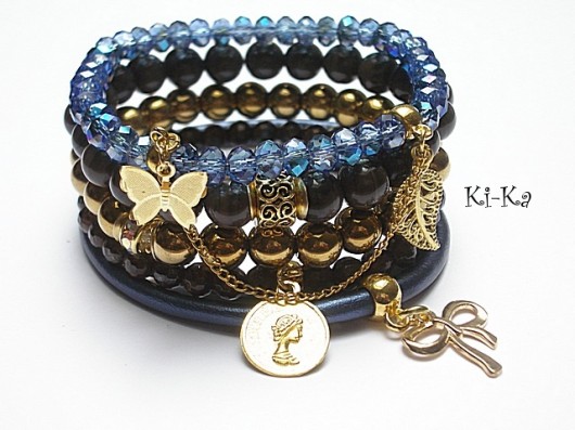 Dark blue and brown set KiKa pracownia