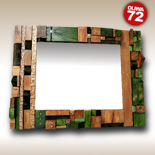 Lustro "steel&wood" oliwa72