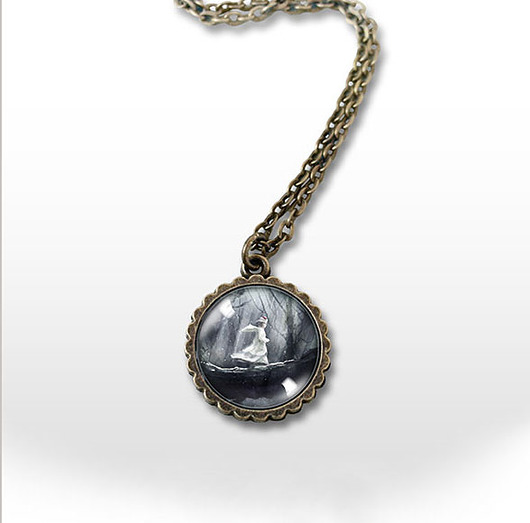 wisiory Medalion - Magiczny las - mały, brąz