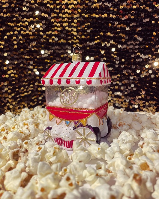 ozdoby choinkowe Wózek z popcornem