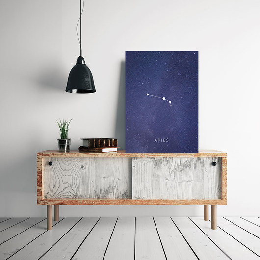 BARAN - znak zodiaku - B2 - plakat typograficzny PLAKATY GEOMETRYCZNE