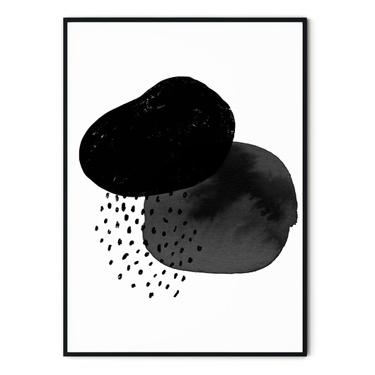 Plakat skandynawski B&W Abstrakcja no. 3 myscandi