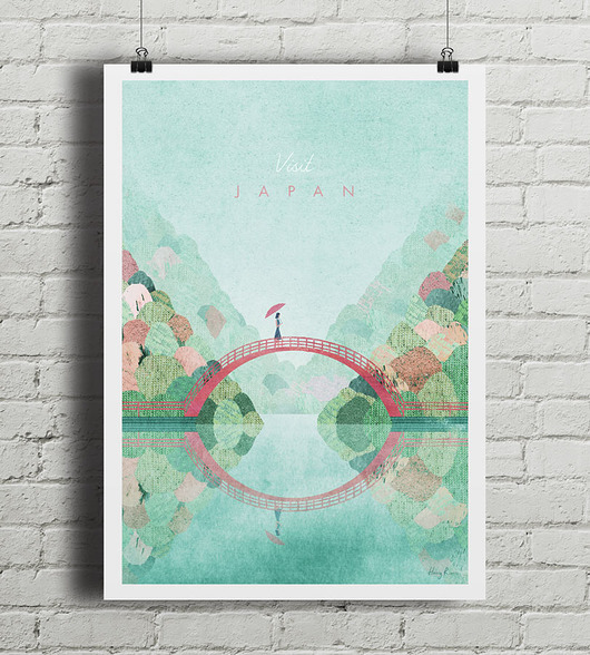 Japonia - vintage plakat minimalmill