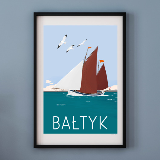 Plakat BAŁTYK 3 B1 A. W. WIĘCKIEWICZ