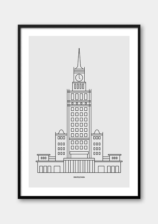 plakaty Plakat Inspirujące Miasta - Warszawa
