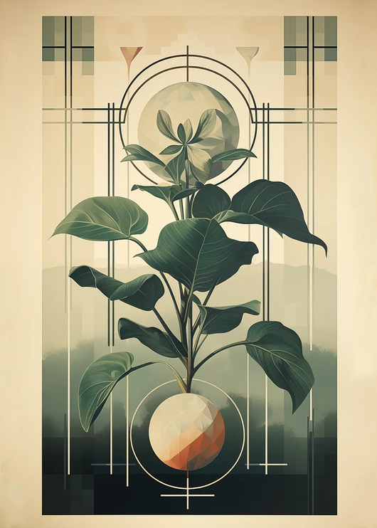 plakaty Plakat pt. Geometria roślin IV