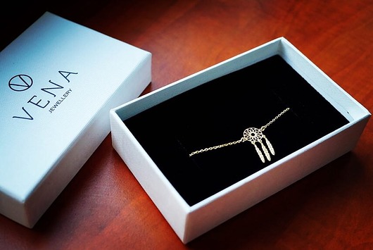 Pozłacana bransoletka łapacz snów srebro 925 VENA Jewellery
