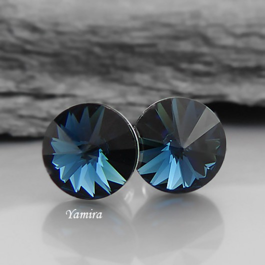 kryształ Swarovski Rivoli Montana 8mm sztyfty yamira