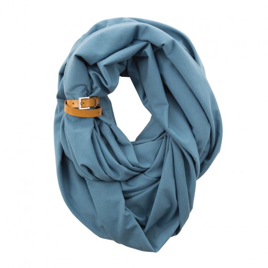 Dzianinowy Komin Tuba Szal BLUE (pasek) CADOaccessories