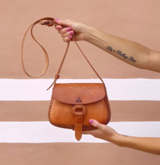 torby na ramię Torebka skórzana ręcznie robiona góralska ze skóry Abril Simple