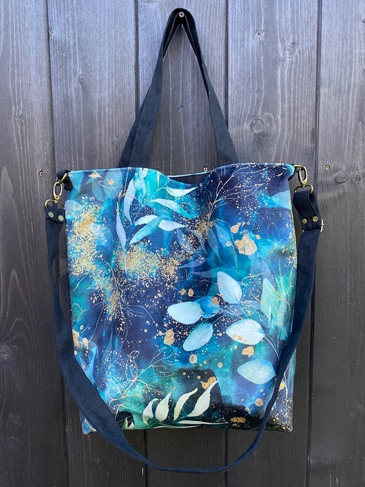 torby XXL Torba na ramię XXL - print szuwary