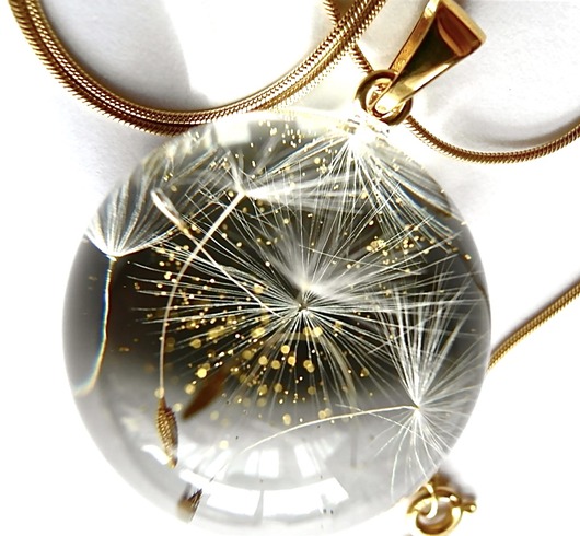Naszyjnk z nasionkami wiosennych dmuchawców Grol Jewellery