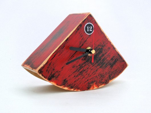 zegarek buJAczeK czerwony Clock Wood Studio
