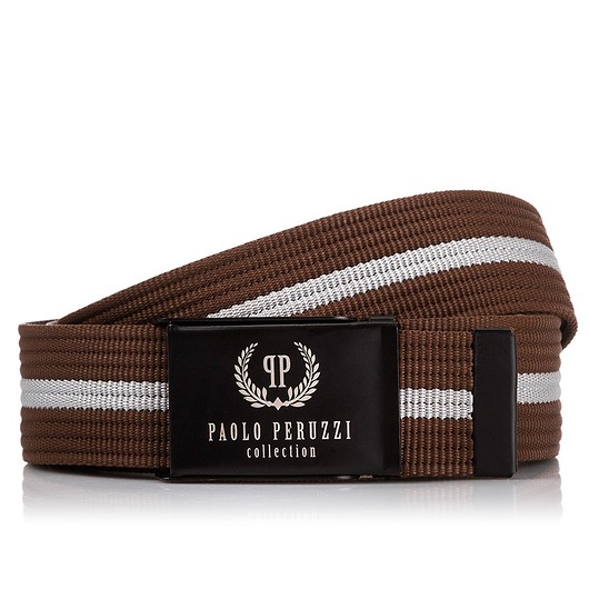 paski męskie MĘSKI PASEK PARCIANY PAOLO PERUZZI PW-15-PP 115 cm