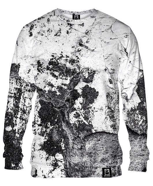 bluzy męskie Bluza Bez Kaptura Męska DR.CROW Marble Grey