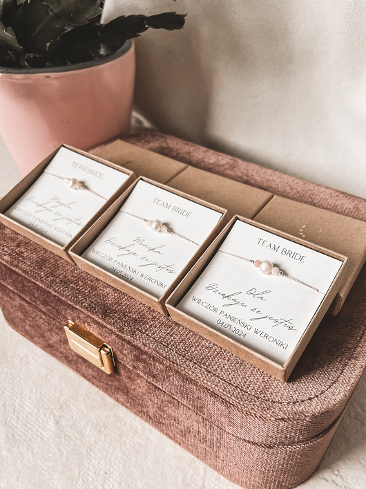 bransoletki z kamieni naturalnych Bransoletki Team Bride  medium prezent wieczór panieński