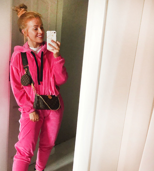 spodnie dresowe damskie Damskie dresy welurowe Pink