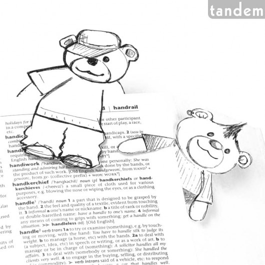 dwa misie książkowe - punk i skejt tandem