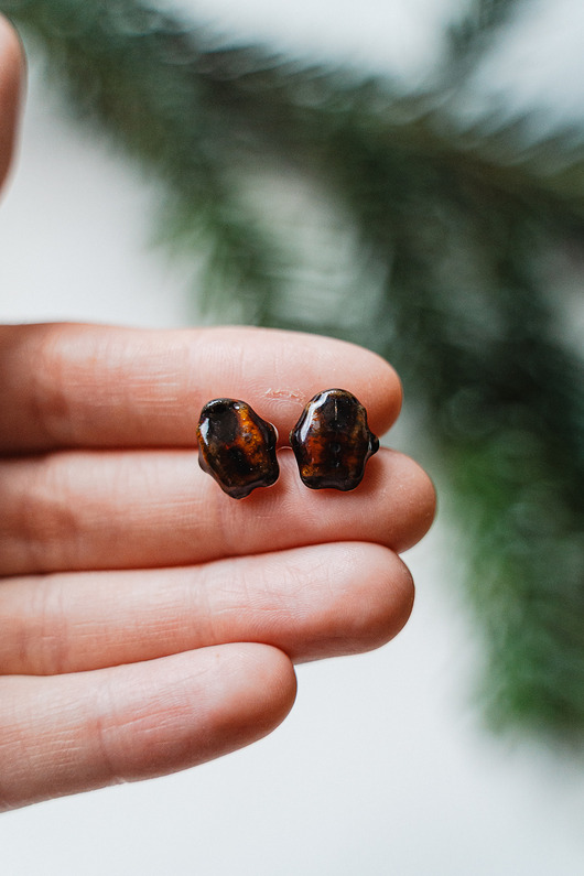 kolczyki ceramiczne Kolczyki porcelanowe Pierniczki