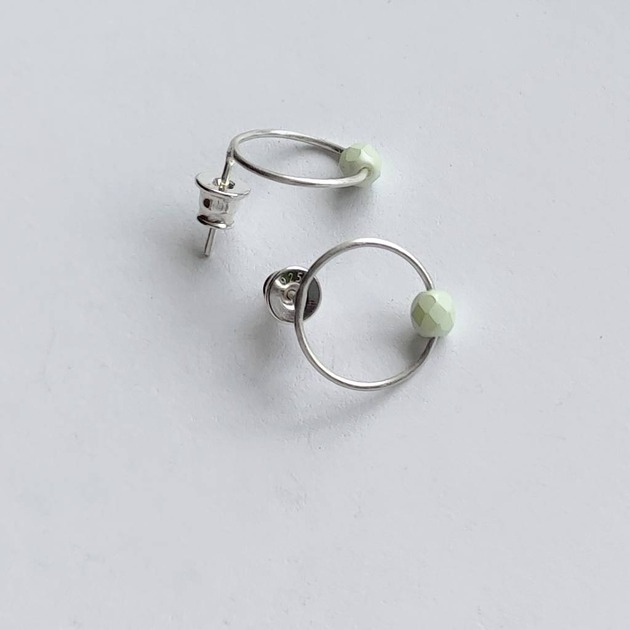 kolczyki z kamieniami Kolczyki OKRĄG