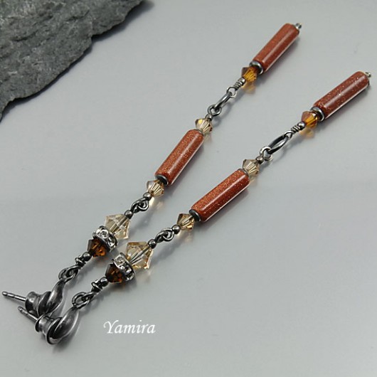 brown long exclusive - kolczyki yamira