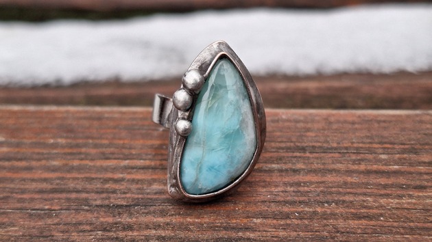 pierścionki - różne Larimar - pierścionek regulowany