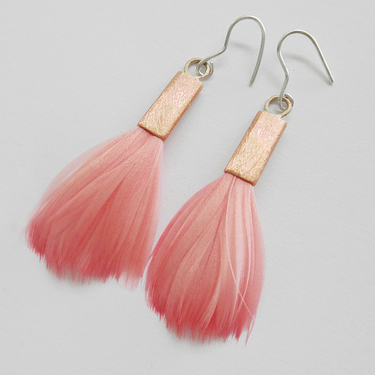 kolczyki z piórami PIÓRKO kolczyki