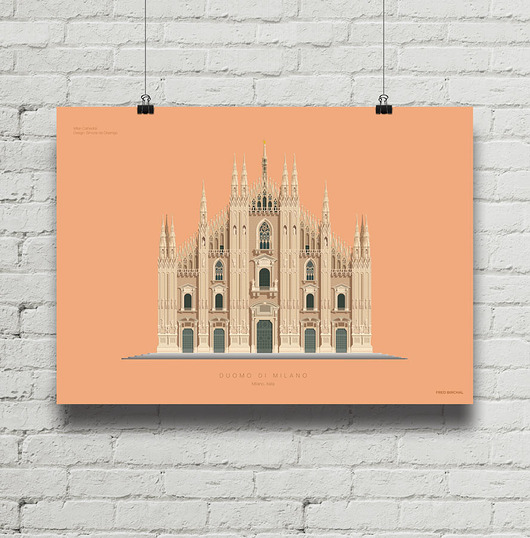 plakaty Duomo Di Milano - plakat giclee art