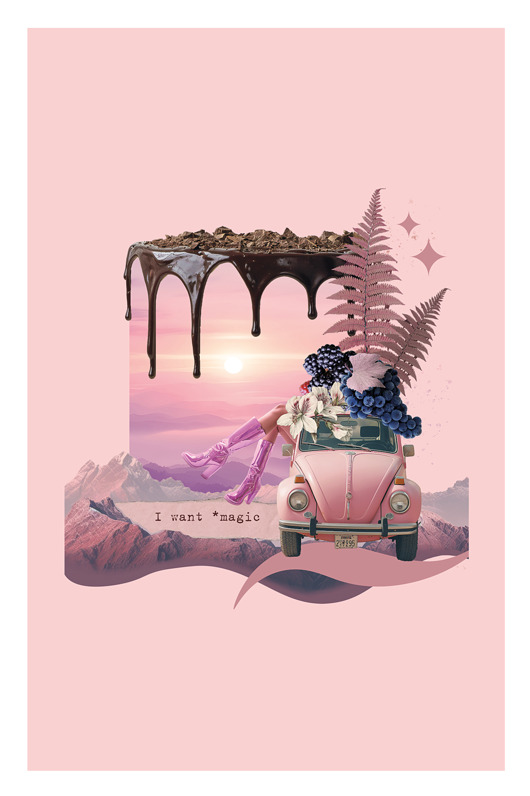 plakaty Kolaż/plakat z afirmacją TORT