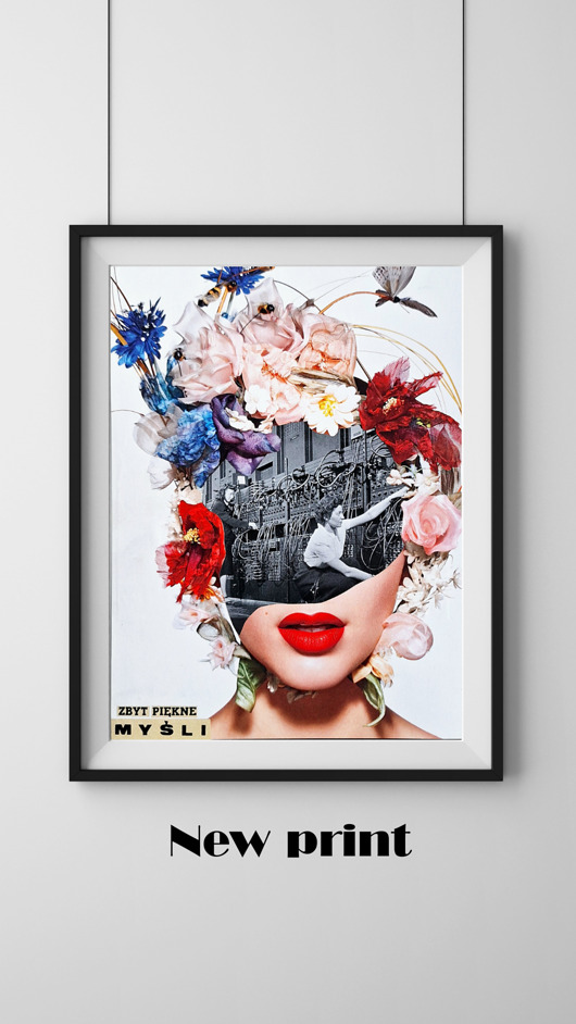 plakaty Myśli - kolaż analogowy (print)