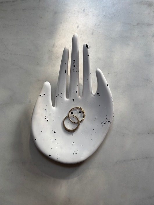 pojemniki na biżuterię Ceramiczna Łapka Handmade Talerzyk na Biżuterię Dalmatinian