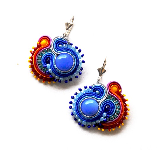kolczyki soutache Sutaszowe kolczyki ROUSSILLON
