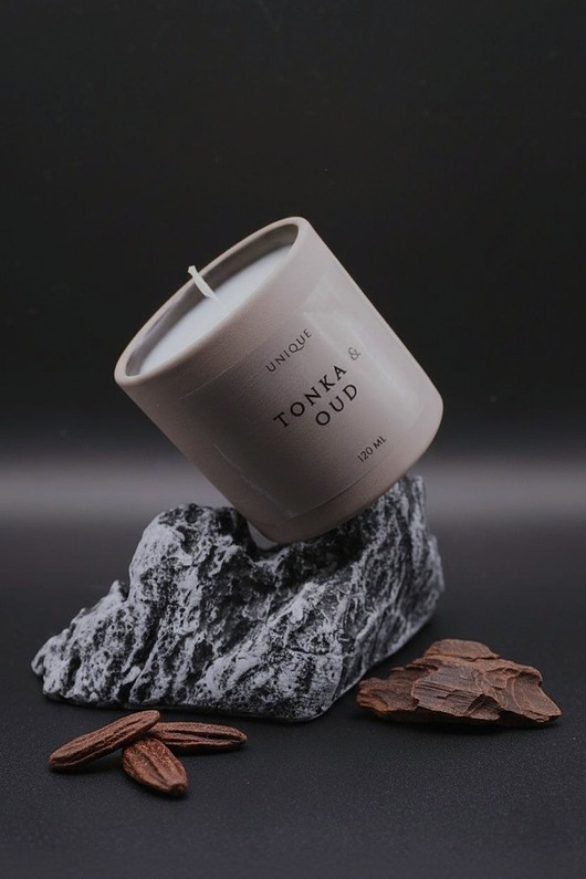 świeczniki i świece Świeca z Wosku Oliwkowego "Tonka & Oud"